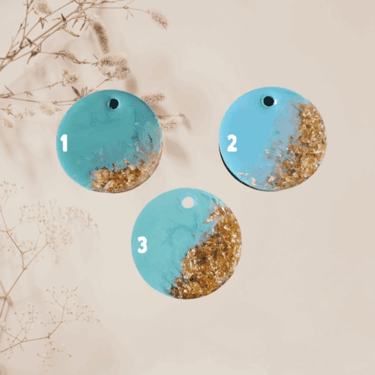 Flaked Circle - Turquoise