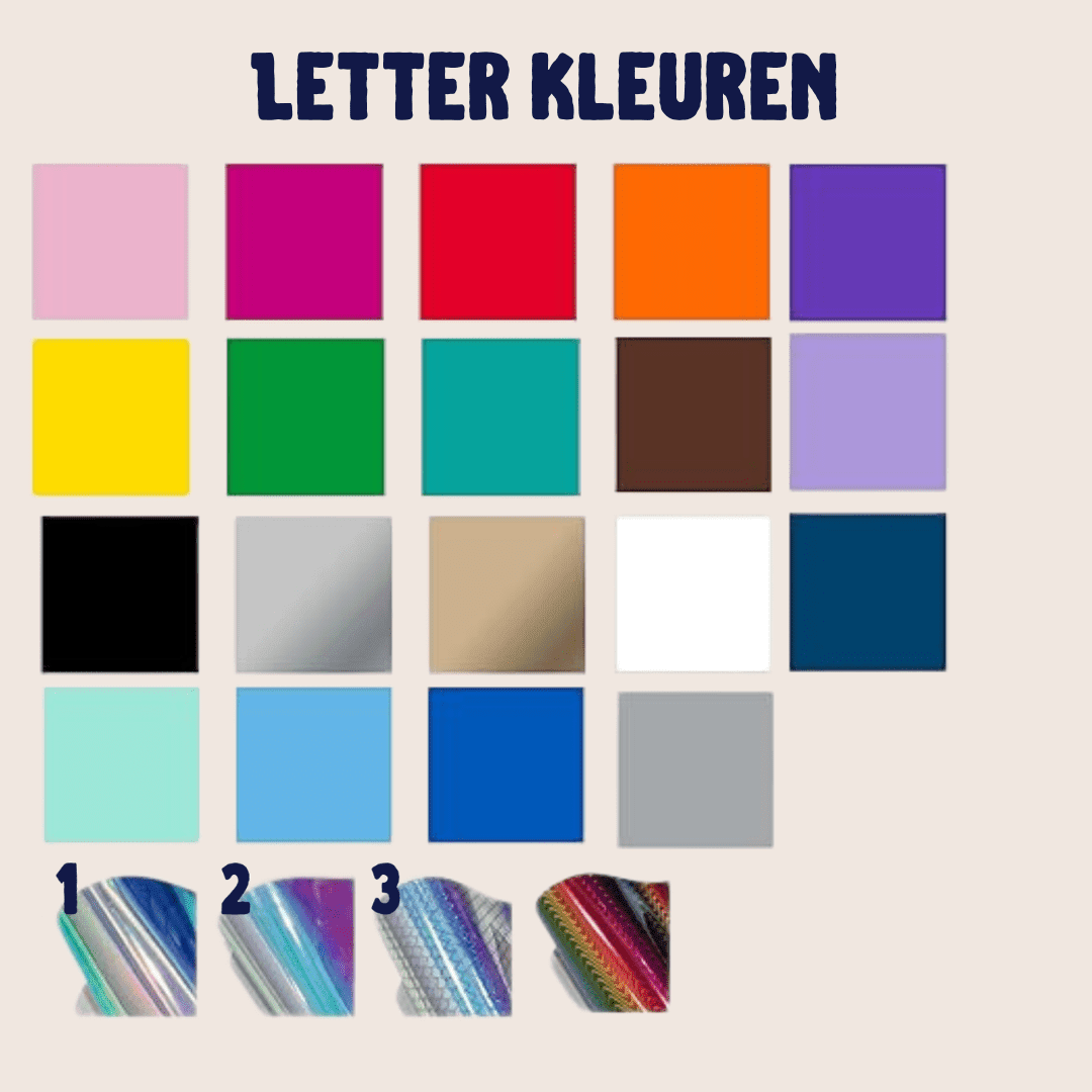 Letter kleuren tags