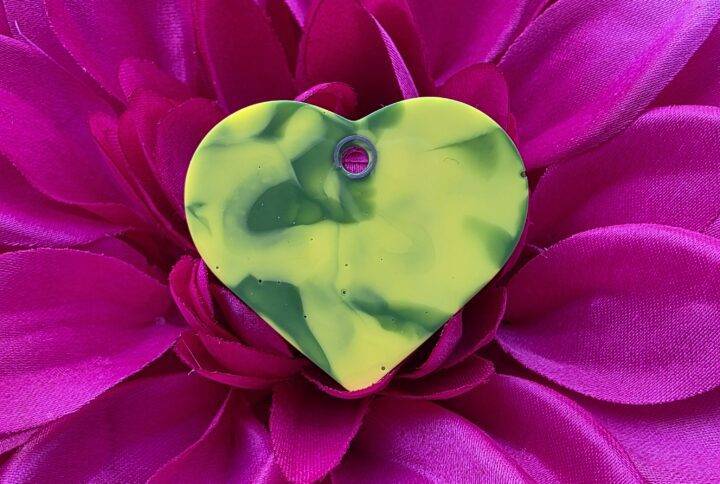 Groen/Geel - Hartje 3,5cm