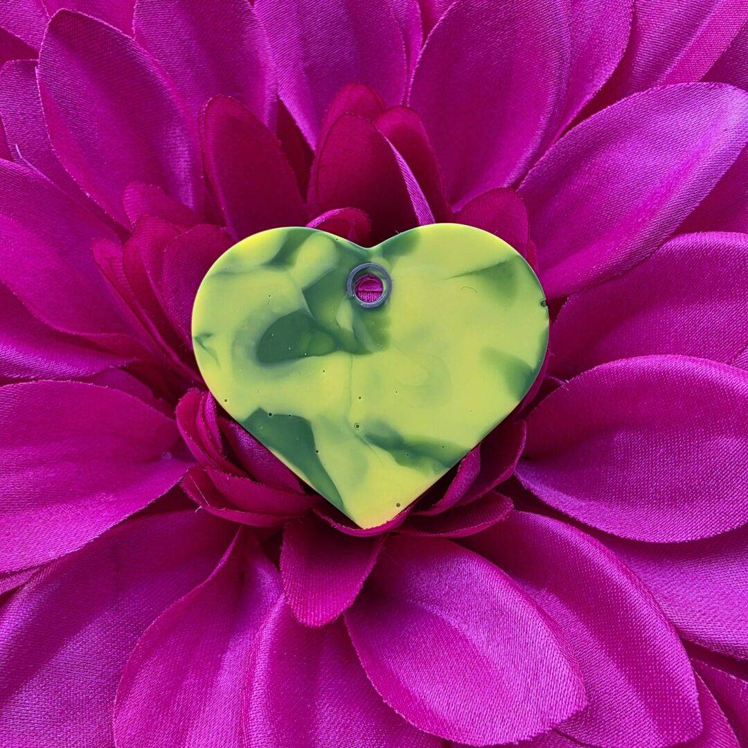 Groen/Geel – Hartje 3,5cm