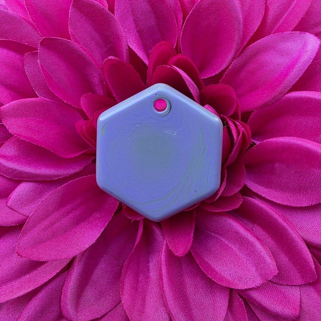 Pastel Paars/Groen marmer – Hexagon 4cm