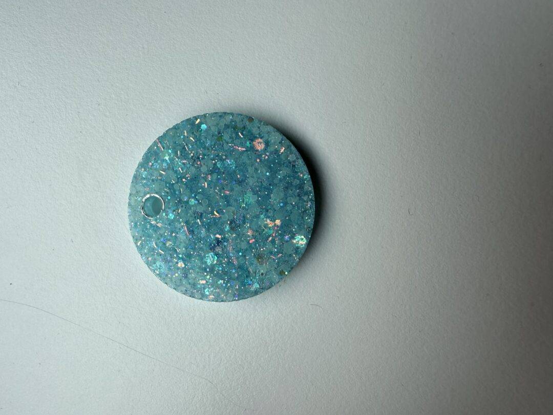 Blauw neon rondje