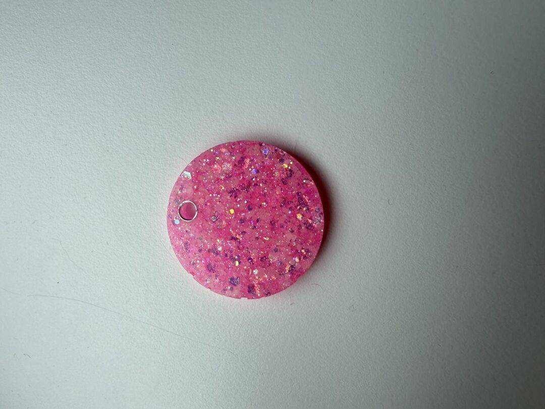 Roze neon rondje
