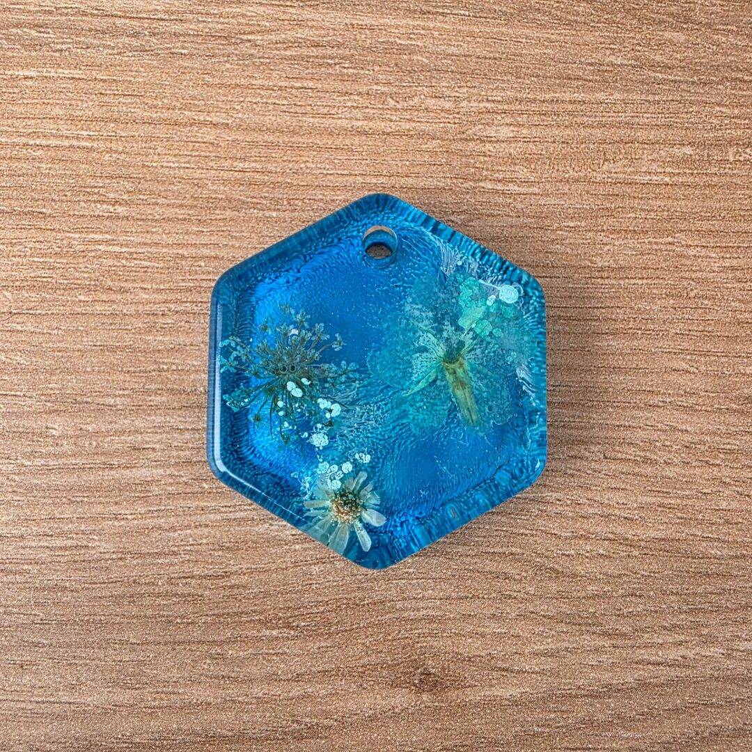 Bloementag blauw
