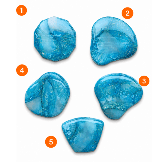 Blue gold crystals