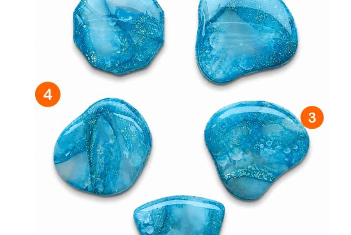 Blue gold crystals