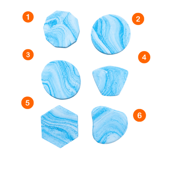 Light blue marmer stones