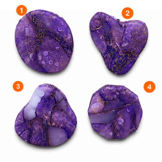 Dark purple gem stones