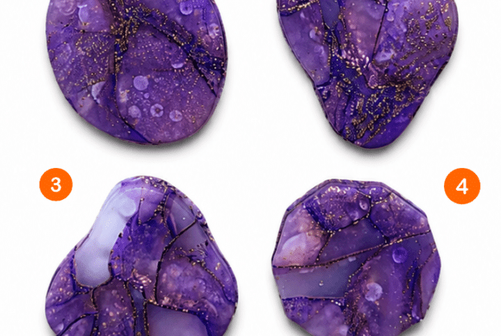 Dark purple gem stones