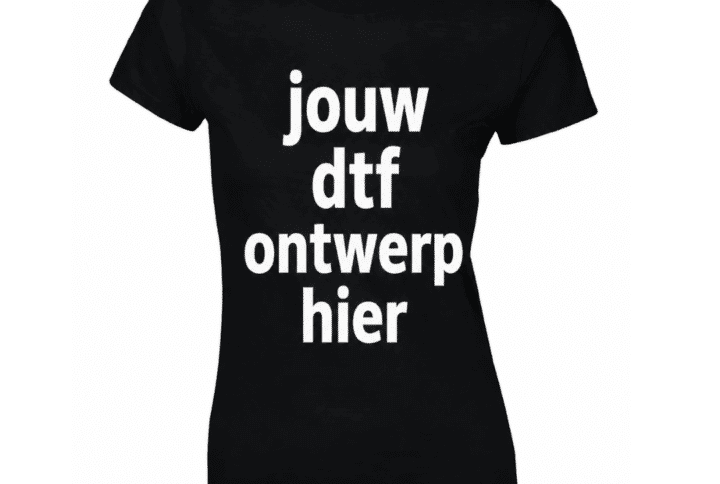 Ontwerp je eigen dames t-shirt met ronde hals DTF