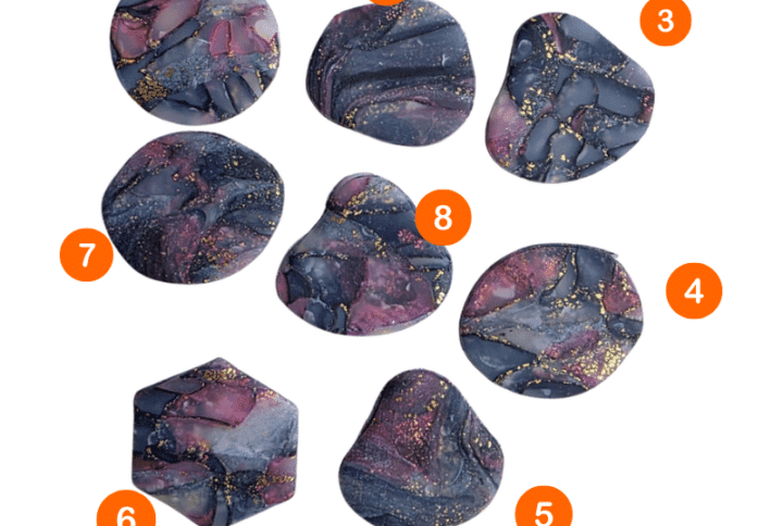 Purple black mystic stones