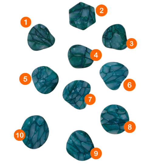 Green crystals